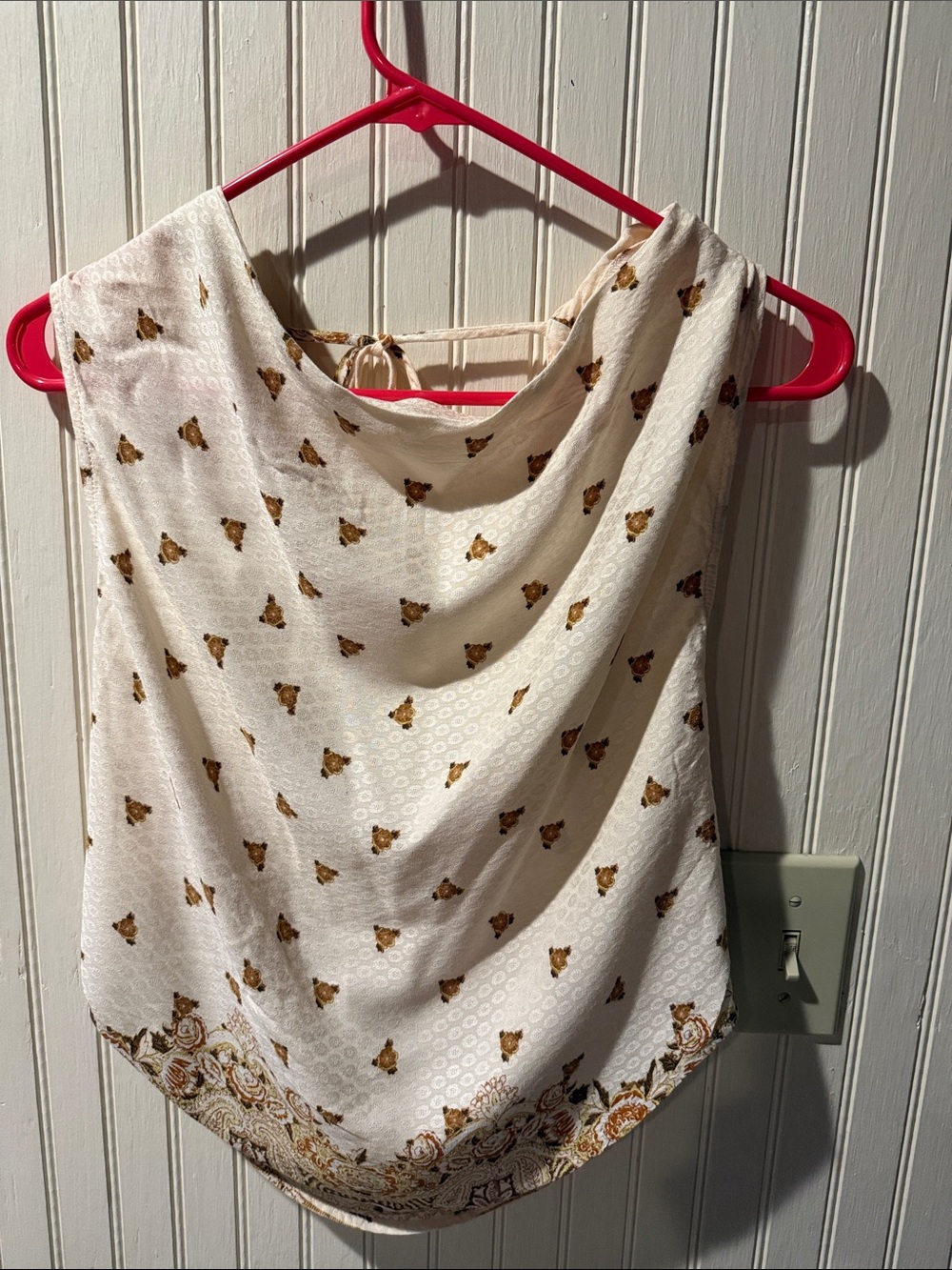 Free People cream Cowl Neck Tank